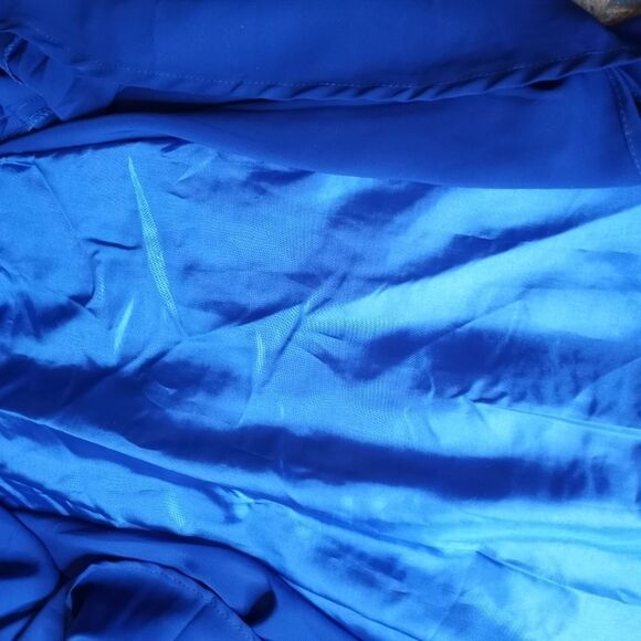 May Qeen Couture 12 NavyBlue Maxi Lined Embroidery Top Strapless Women's Dress. - Picture 11 of 12